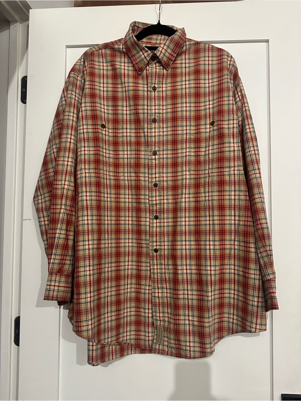 Abercrombie and Fitch The Big Shirt Vintage 90s Cotton Plaid Mens Large